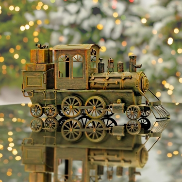 Tabletop Antique Bronze Train - Click to enlarge
