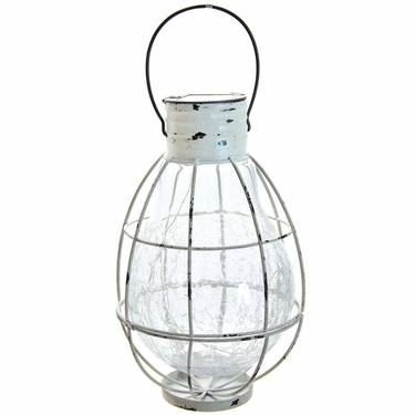 Tabletop Solar Lantern with 6 LED String Light - White - Click to enlarge