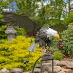 Tall Metal Bald Eagle Rocking Stake