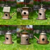 Antique Copper Teapot Birdhouses (Set of 6)