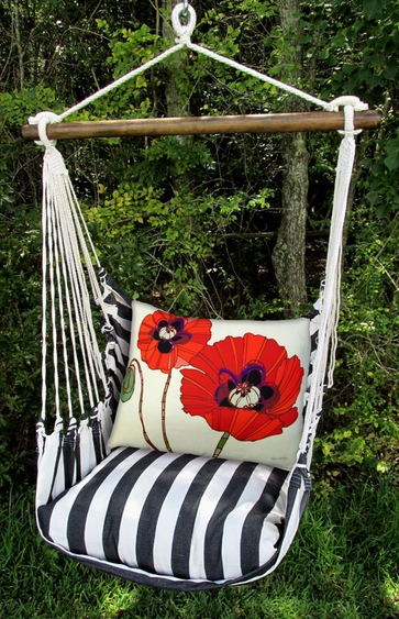 True Black Poppy Love Hammock Chair Swing Set - Click to enlarge