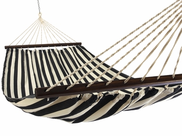 True Black Stripe Hammock  Sundure Fabric - Click to enlarge