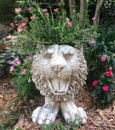Tiger Mascot Planter - Antique Finish - Click to enlarge