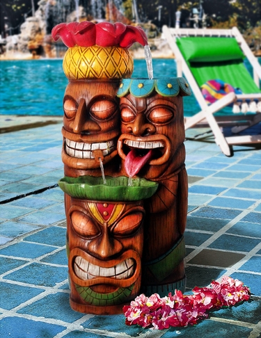 Tiki Party Outdoor Fountain - Click to enlarge