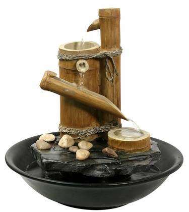 Tranquil Bamboo Tabletop Fountain - Click to enlarge