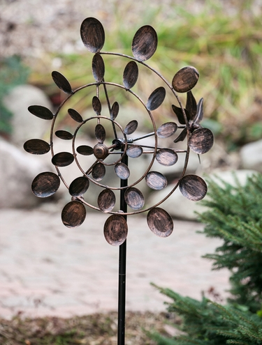 Tri-Motion Conical Garden Pinwheel - Click to enlarge