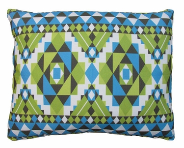 Tribal Blue Outdoor Pillow - Click to enlarge