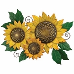 Triple Sunflower Wall Decor