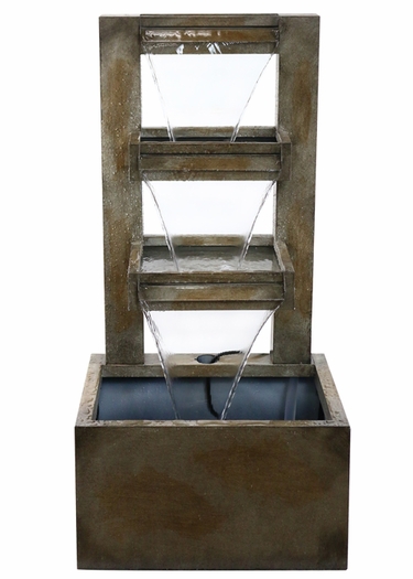 Triple Waterfall Metal Fountain - Click to enlarge