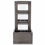 Triple Waterfall Metal Fountain