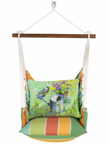 Tropical Breeze Chickadee with Watering Can Hammock Chair Swing Set - Click to enlarge