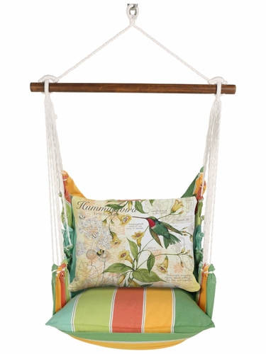 Tropical Breeze Hummingbird w/ Carolina Jasmine Hammock Chair Swing Set - Click to enlarge