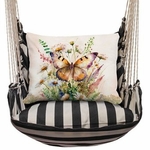 True Black Butterfly Watercolor 1 (orange) Hammock Chair Swing Set
