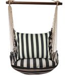 True Black Fabric Hammock Chair Swing Set