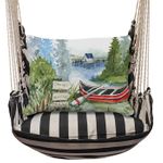 True Black Lake Canoe Hammock Chair Swing Set