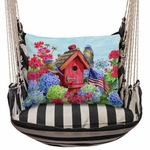 True Black Patriotic Blue Birds Hammock Chair Swing Set