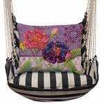 True Black Roses on Purple Hammock Chair Swing Set
