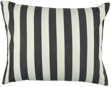 True Black Stripe Outdoor Pillow - Click to enlarge
