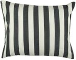 True Black Stripe Outdoor Pillow