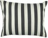 True Black Stripe Outdoor Pillow