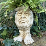 14.5" Trump Face Planter - Antique White