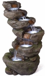 Tumbling Brook Outdoor Fountain w/LED Lights