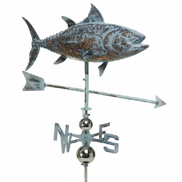 Tuna Fish Weathervane - Copper Patina - Click to enlarge