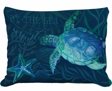 Turtle of the Deep Sea Outdoor Pillow - Click to enlarge