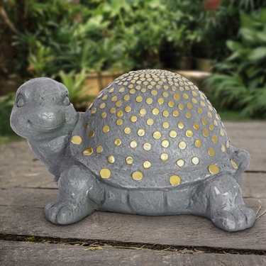 Garden Turtle With Golden Shell - Click to enlarge