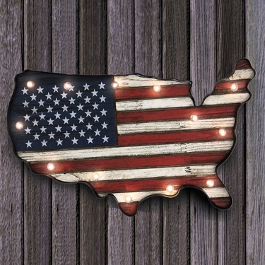 USA Flag Marquee - Battery Operated - Click to enlarge