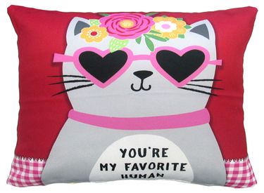 Valentine Cat Outdoor Pillow - Click to enlarge