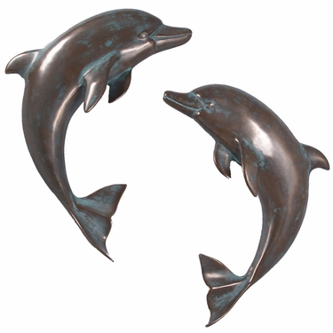 Verde Bronze Dolphin Wall Decor (Set of 2) - Click to enlarge