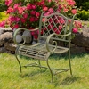Victorian Iron Garden Armchair - Antique Green