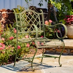 Victorian Iron Garden Armchair - Antique Green