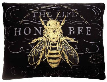 Vintage Bee Outdoor Pillow - Click to enlarge