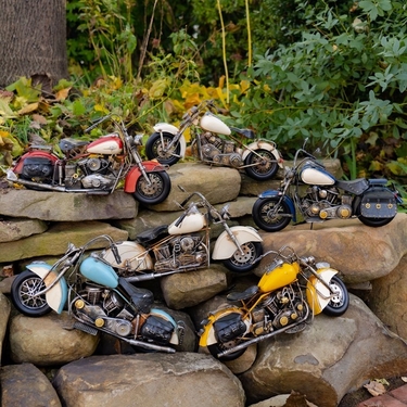 Set of 6 Vintage Iron Motorcycles - Click to enlarge