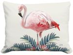 Vivid White Flamingo Outdoor Pillow