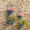 Cobalt Blue Wall Hanging Planters with Removable Baskets (Set of 2)