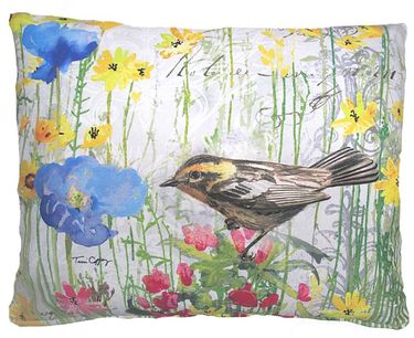 Warbler Bird Sanctuary Outdoor Pillow - Click to enlarge