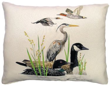 Water Birds Outdoor Pillow - Click to enlarge