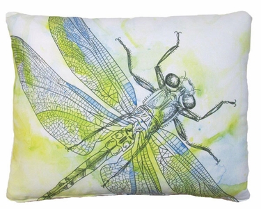 Watercolor Dragonfly Outdoor Pillow - Click to enlarge