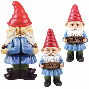 Welcome / Scram Two-Sided Gnome - Click to enlarge
