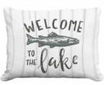 Welcome to the Lake Outdoor Pillow