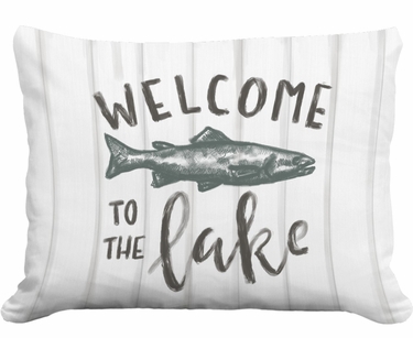 Welcome to the Lake Outdoor Pillow - Click to enlarge