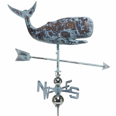 Whale Weathervane - Copper Patina - Click to enlarge