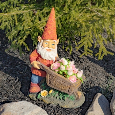 Wheelbarrow Garden Gnome - Click to enlarge