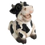 Whimsy Cow Statue - Black Spotted
