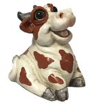 Whimsy Cow Statue - Brown Spotted