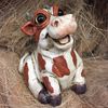 Whimsy Cow Statue - Brown Spotted