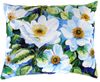White Anemone Flowers Outdoor Pillow